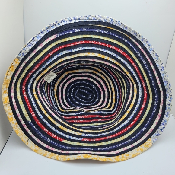 Colorful Striped Floral Hat - Picture 3 of 4